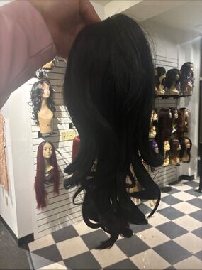 Black layered ponytail